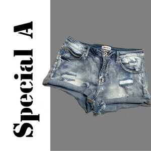 Special‎ A Women’s Distressed Jean Shorts